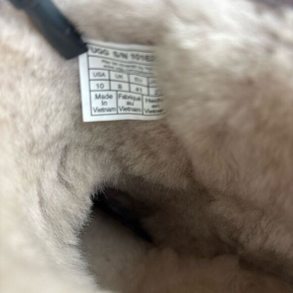 Women’s UGG Boots Sz 10 Classic Mini Purple Suede Wool Boho - Picture 11 of 12